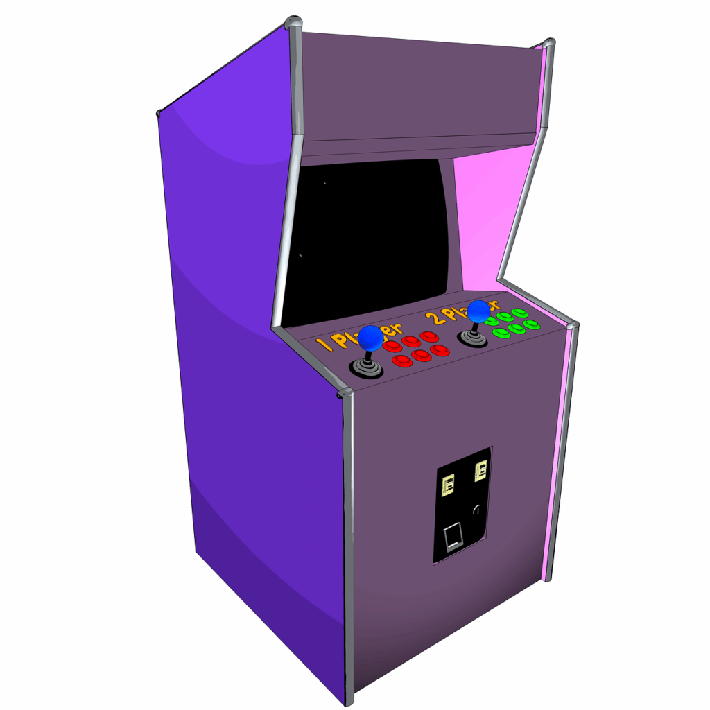 arcade, machine, gamers, play, game, fun, gaming, games, leisure, computer, coin, coin-op, joystick, button, purple, cartoon, transparent, arcade, arcade, arcade, arcade, arcade