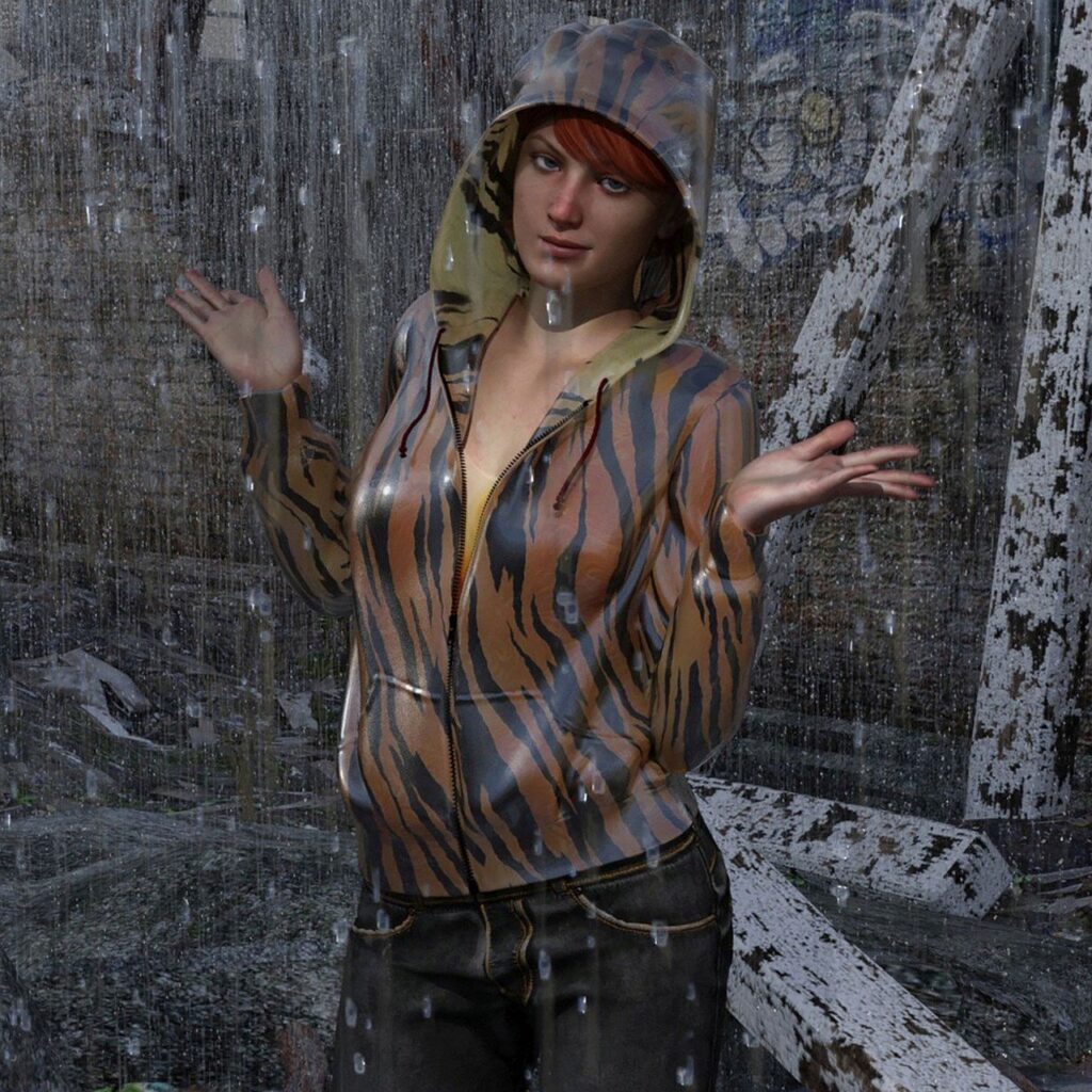 avatar, gaming, female, rain, gamers, nature, woman, 3d