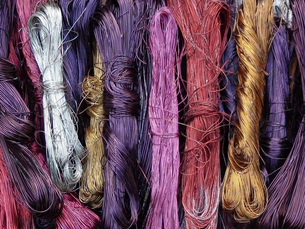wires, aluminum, metal, colored, industry, technology, design