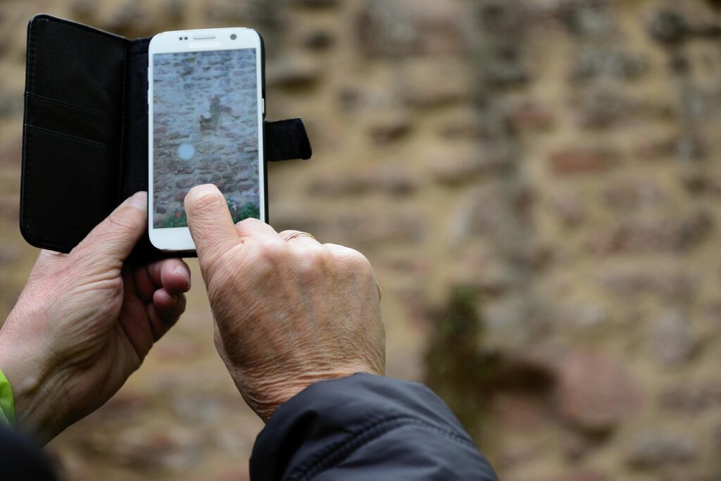 smartphone, screen, camera, man, hands, mobile phone
