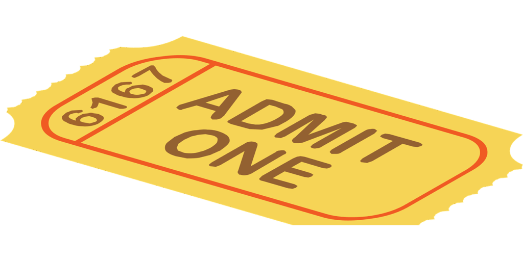 ticket, admission, cinema, admit, event, movie, film, entertainment, ticket, ticket, ticket, ticket, ticket