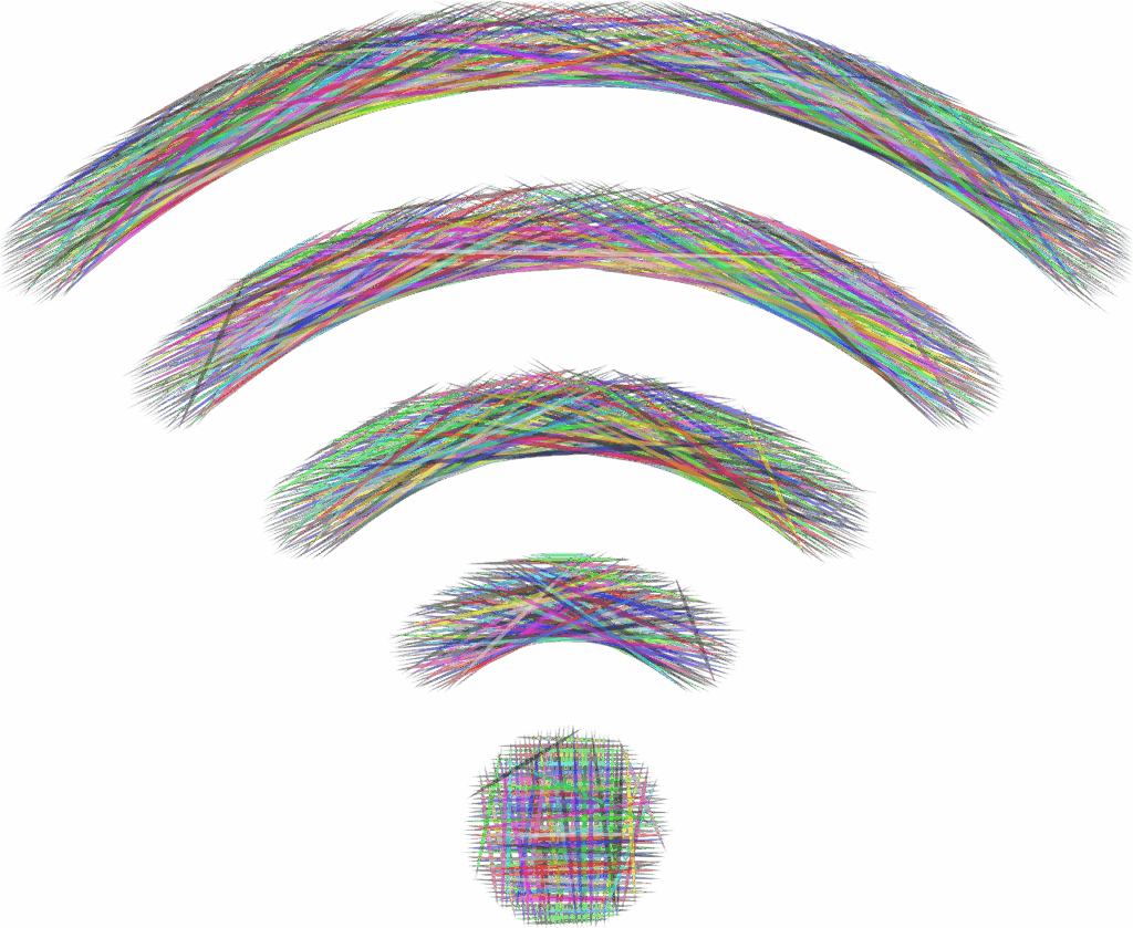 wireless, wi-fi, nature, lines, line art, wifi, communication, networking, computer, digital, internet, signal, icon, colorful, prismatic, chromatic, rainbow, design