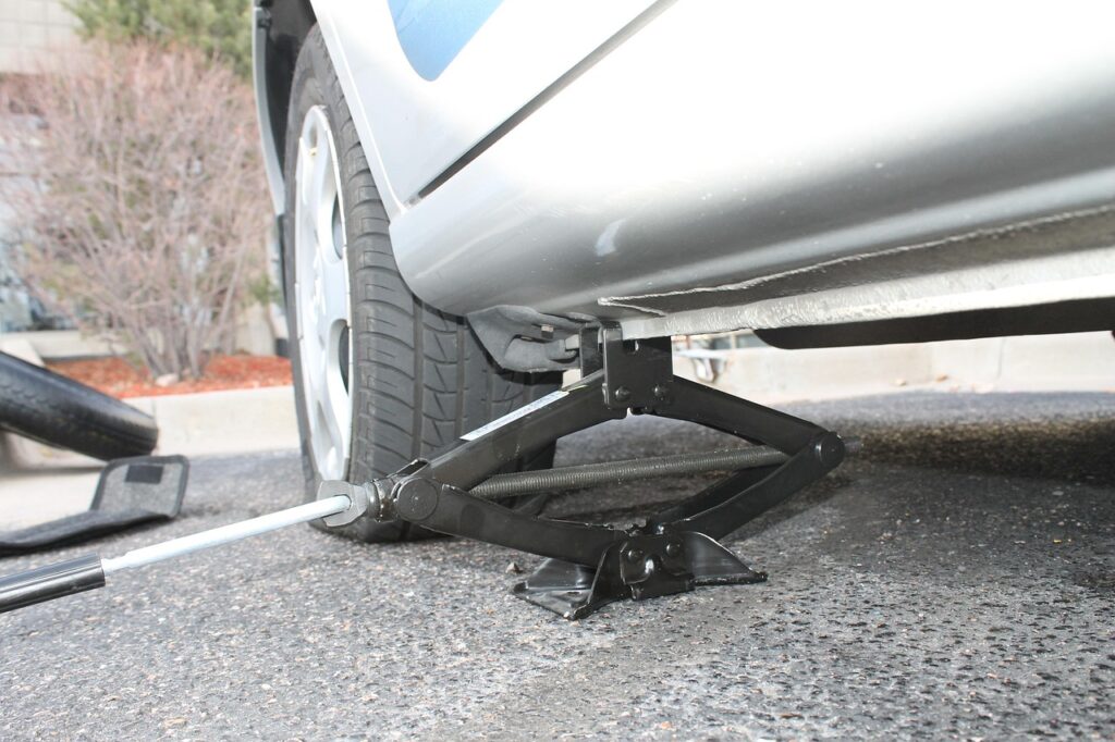 tire, flat, fix, spare, car, maintenance, lift, change, gray change