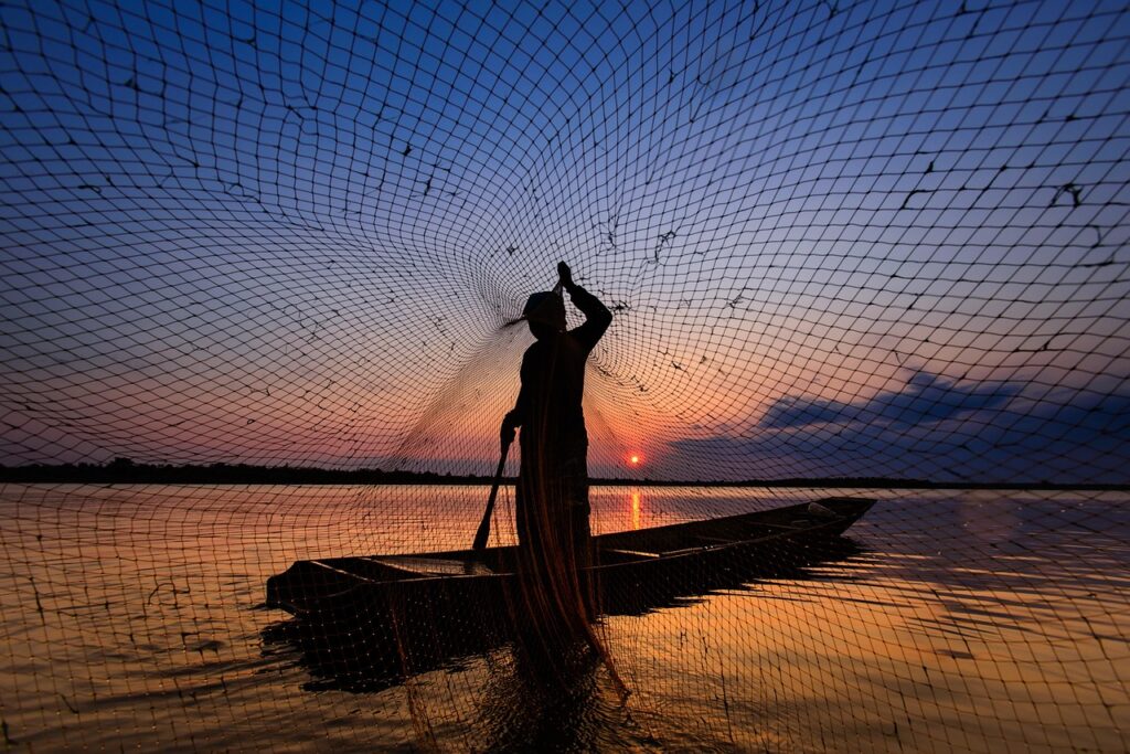 man, fishing net, lake, sunset, sunlight, silhouette, fishing, tradition, culture, country life, lifestyle, river, water, nature, dusk, evening, fishing net, fishing net, fishing, fishing, fishing, fishing, fishing