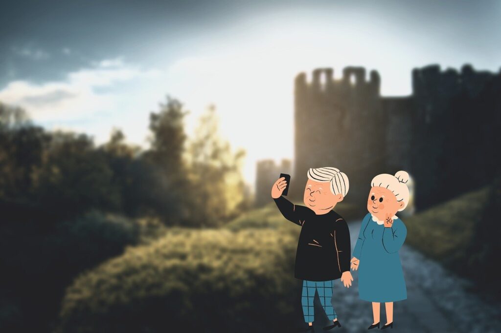 grandparents, senior citizens, selfie, elderly couple, castle, landscape, nature, grandparents, grandparents, grandparents, grandparents, grandparents, senior citizens, senior citizens