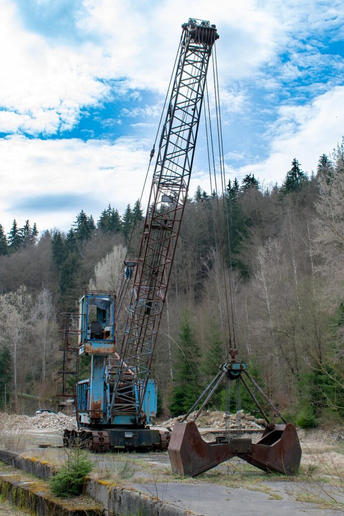 excavator, mining, scrap metal, rope excavator, outdoors