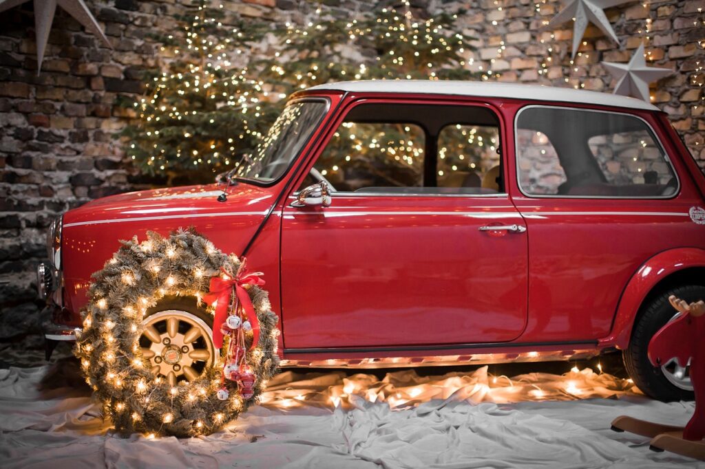 christmas, vintage car, car, vehicle, automobile, vintage vehicle, car wallpapers, vintage automobile