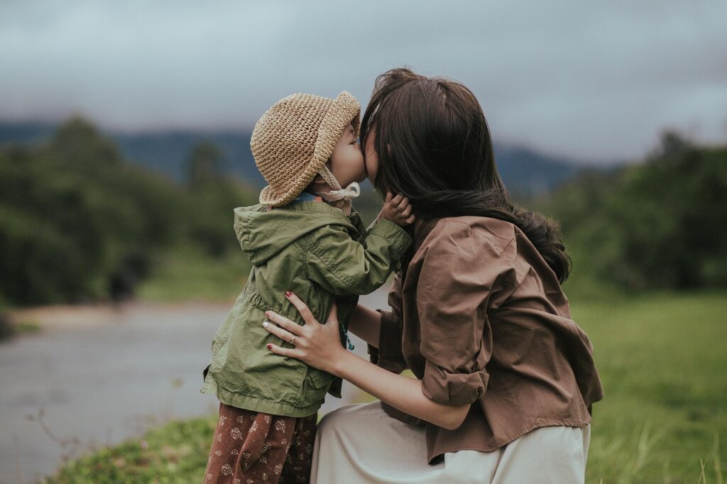 mother, daughter, happy mothers day, kiss, parent, child, people, family, love, closeup, mom, mum