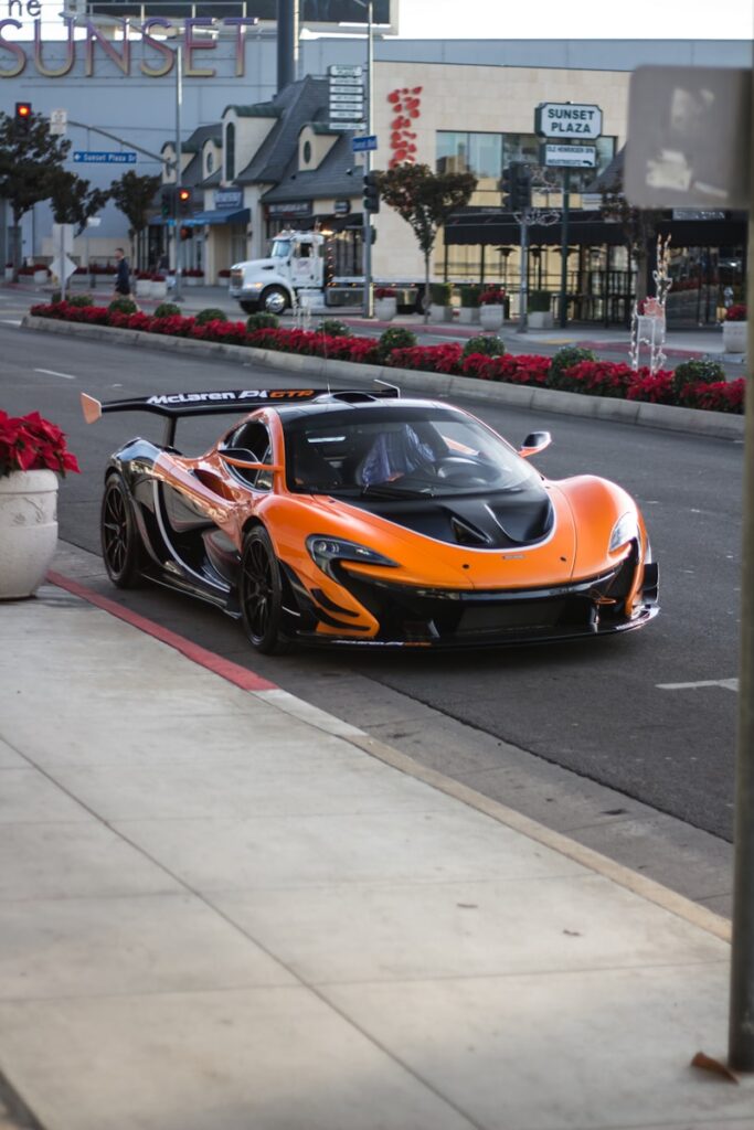orange and black super car