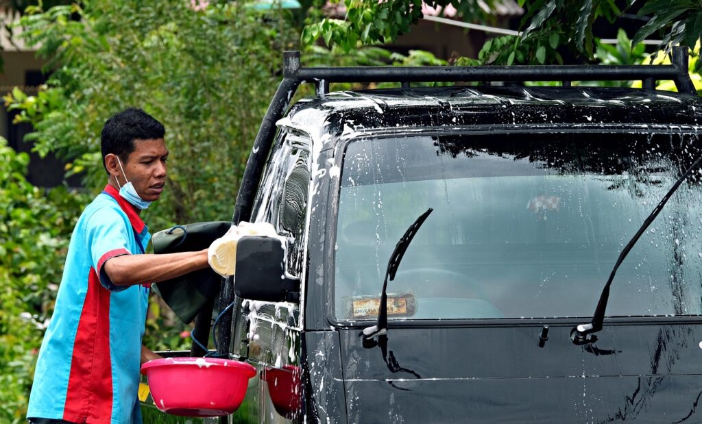 car washing, worker, car wallpapers, man, car, wash, service