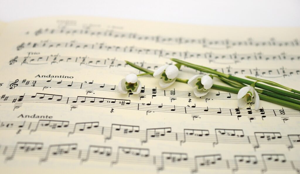 sheet music, concert, music, snowdrop, nature, songs, easter songs, easter, spring, spring songs, to sing, teacher gradebook, grades, notenblatt, choir, make music, spring awakening, spring music