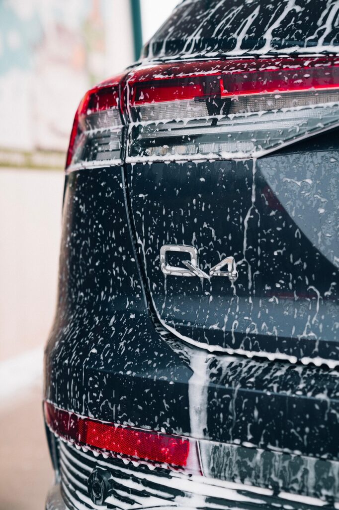 audi, audi q4, car wallpapers, car wash, vehicle, automobile, car