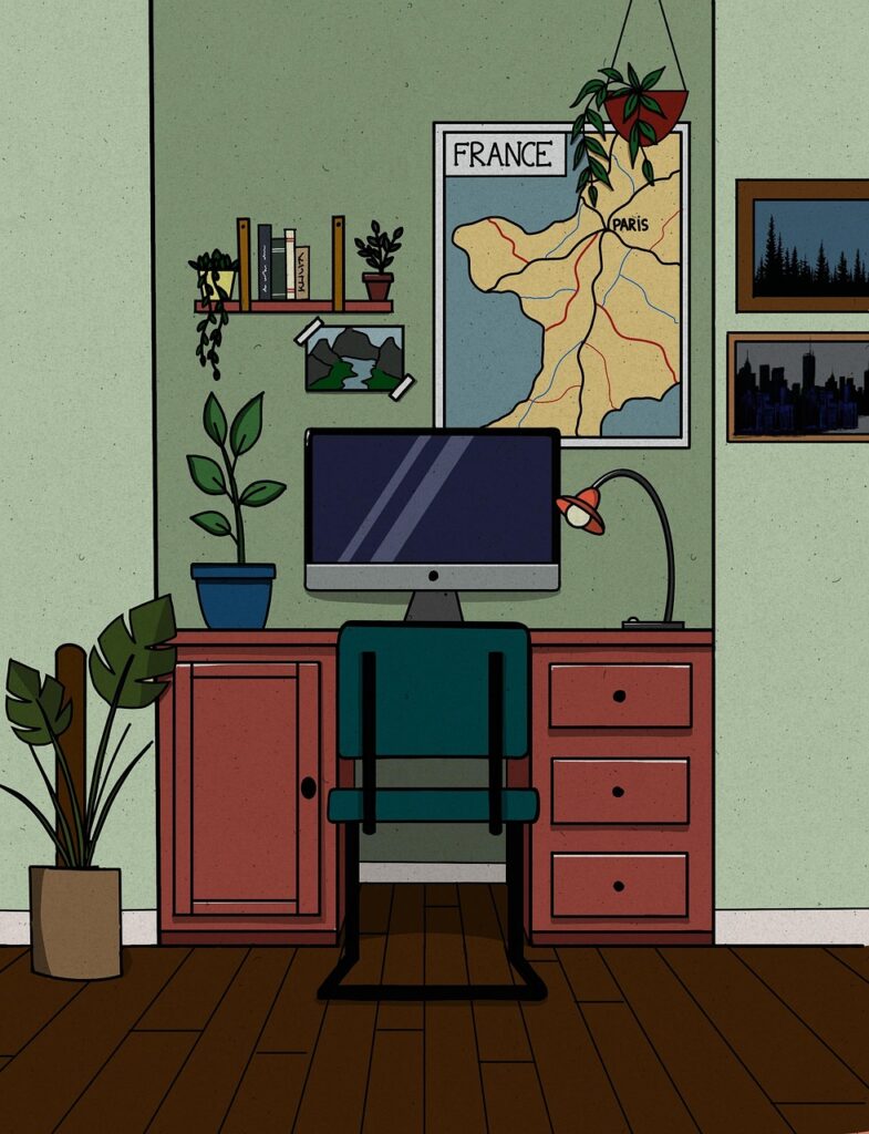computer, table, cabinet, room, interior, work, computer, computer, computer, computer, computer, room, room, room, work