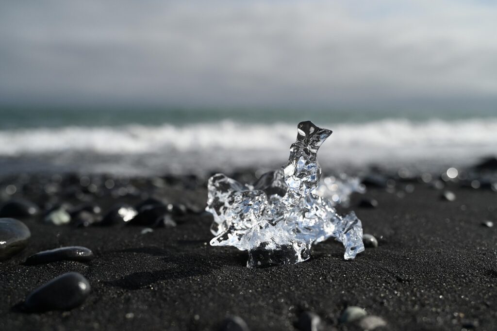 diamond beach, iceland, nature, black sand, beach