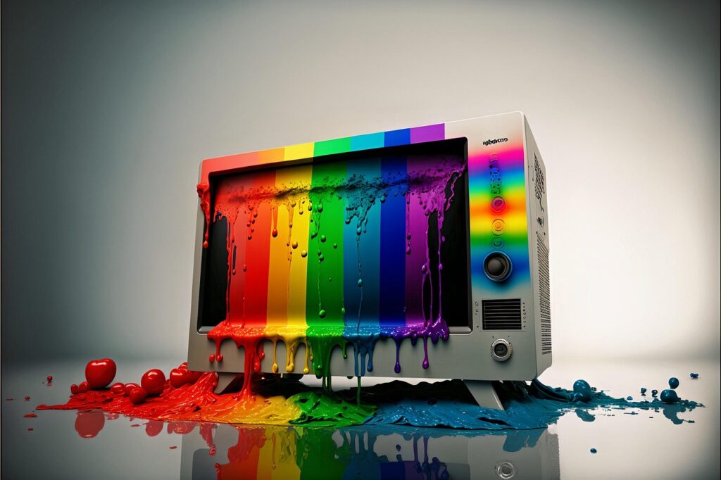 television, tv, art, background, rainbow, nature, multicoloured, colorful