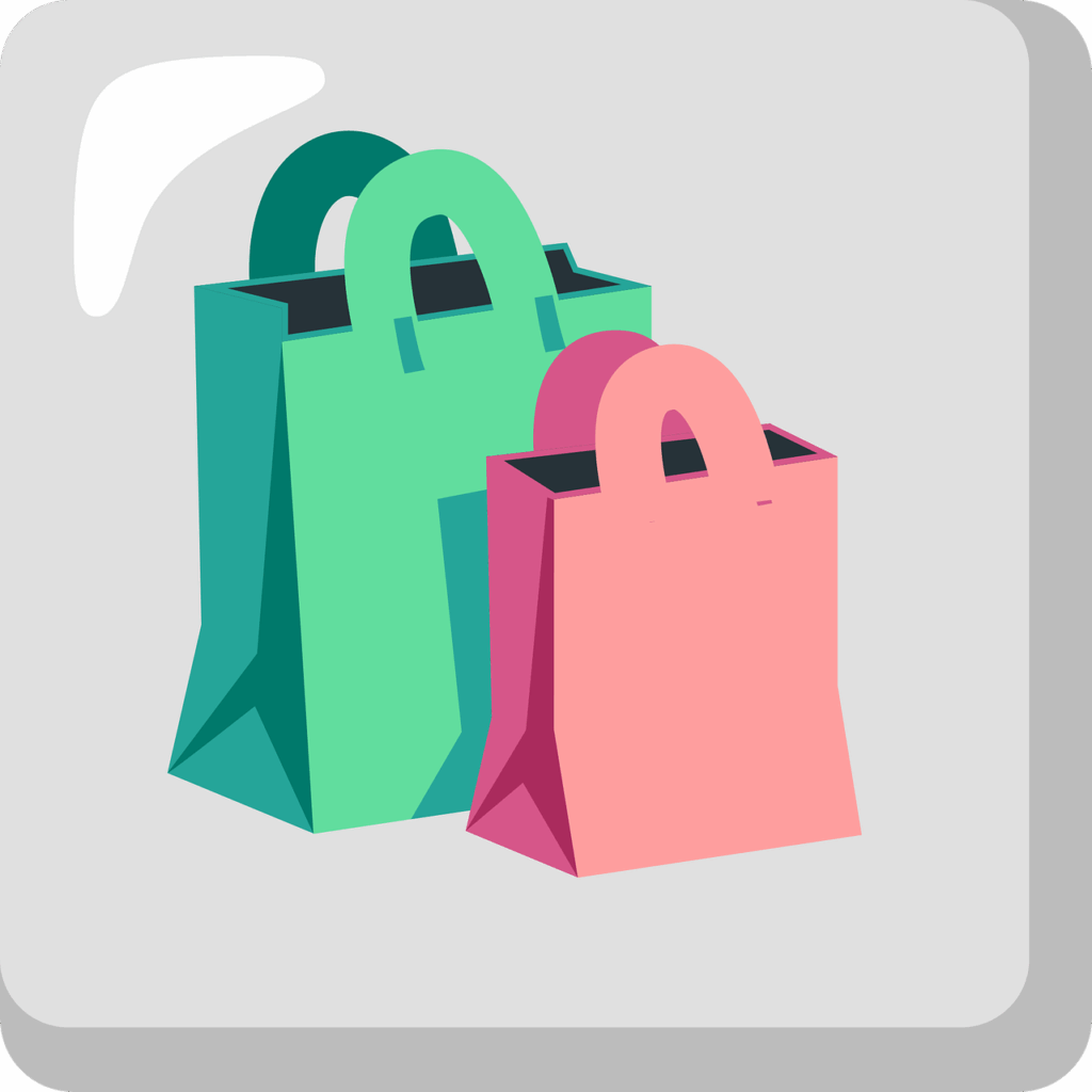 button, icon, symbol, bag, paper bag, shopping, online, business