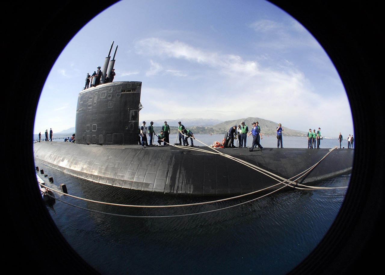 porthole, greece, submarine, nature, port, harbor, water, sky, clouds, view, us navy