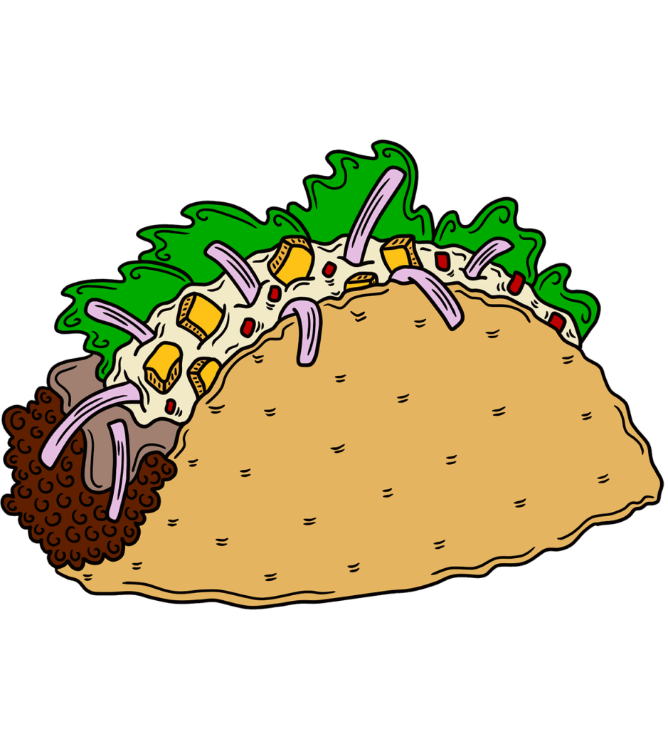 taco, mexican food, food, menu, dinner, fast food, cartoon, clip art, cutout, food, food, food, food, food, fast food, fast food, clip art