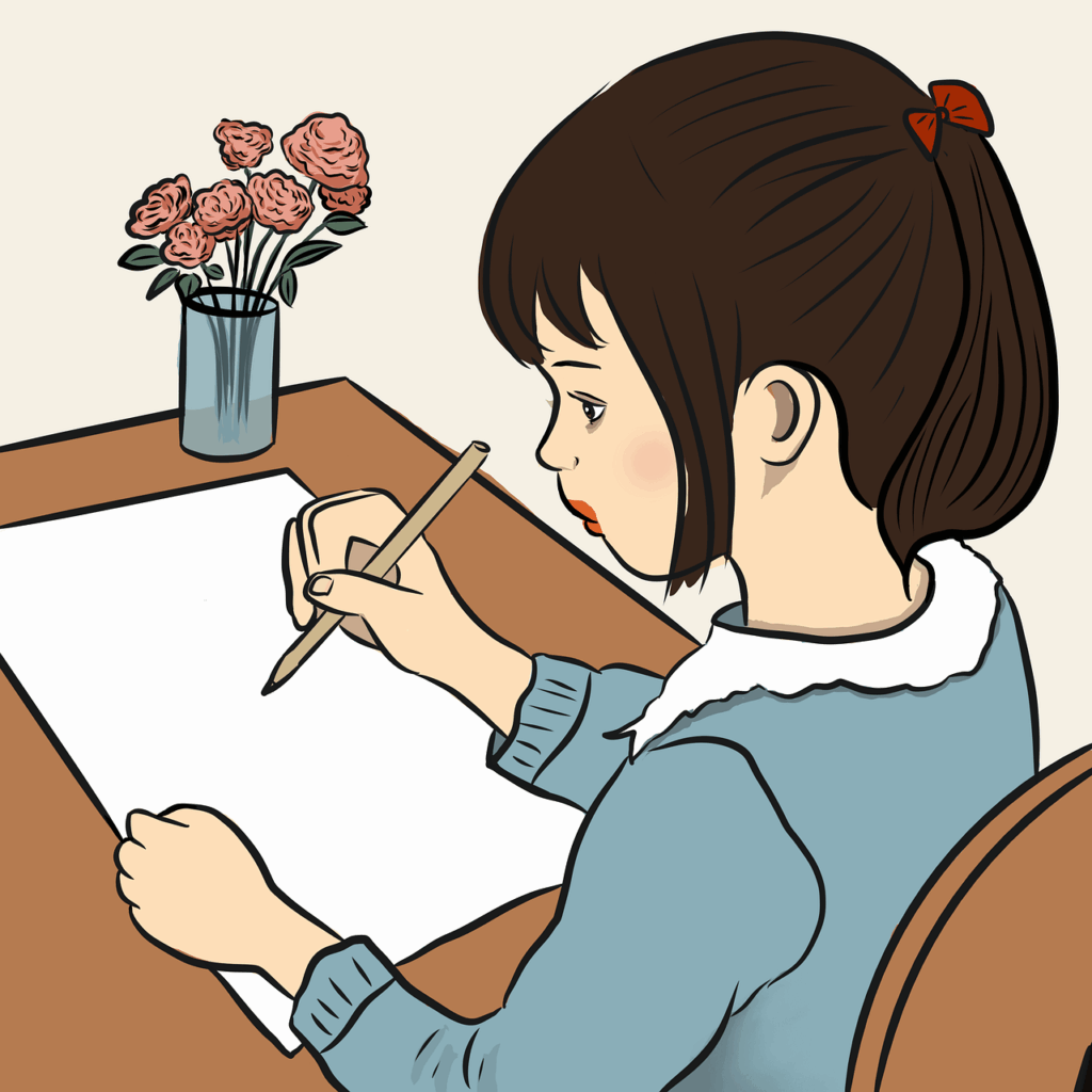 to write, white paper, pen, draw, girl, female, holding a pen, pencil, beautiful
