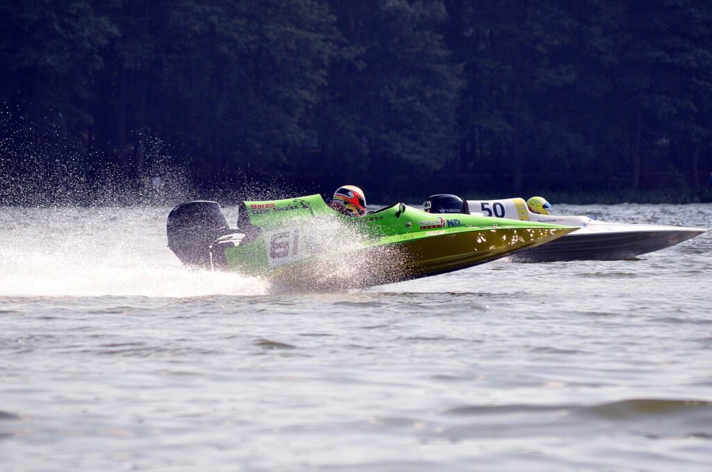motorboat, water, games, sport, speed, nature, racing, wave, players