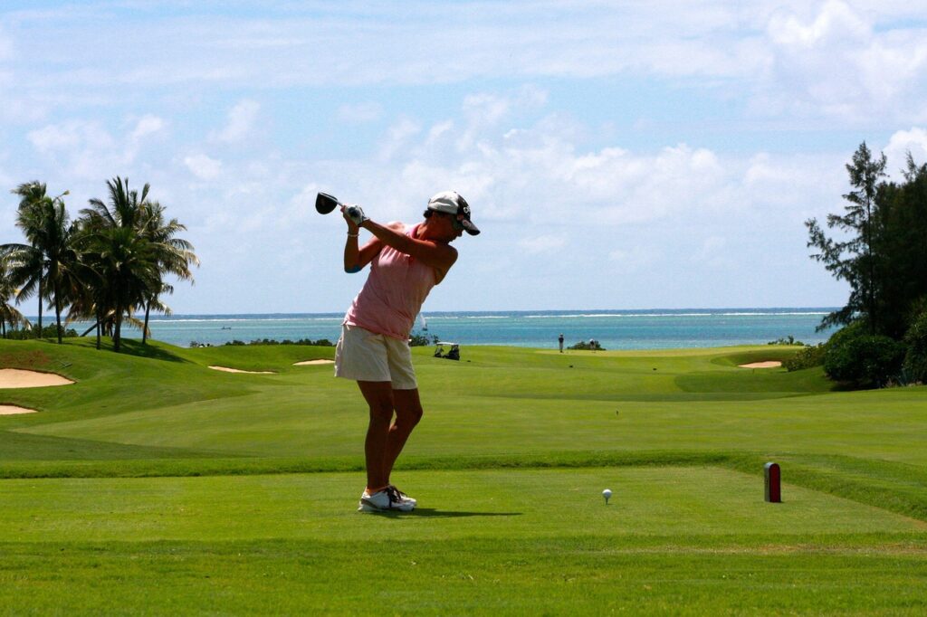 golf, woman, tee, golf clubs, cool, sports, action, ball sports, pretty, attractive, anahita, mauritius, golf club, golf course, golf, golf, golf, golf, golf