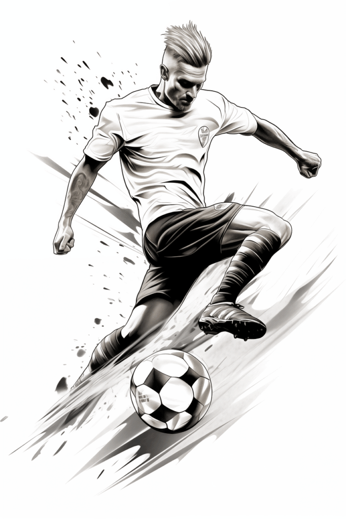 ai generated, david beckham, athlete, famous, celebrity, man, male, football, sports, game, soccer, action, digital art, soccer, soccer, soccer, soccer, soccer