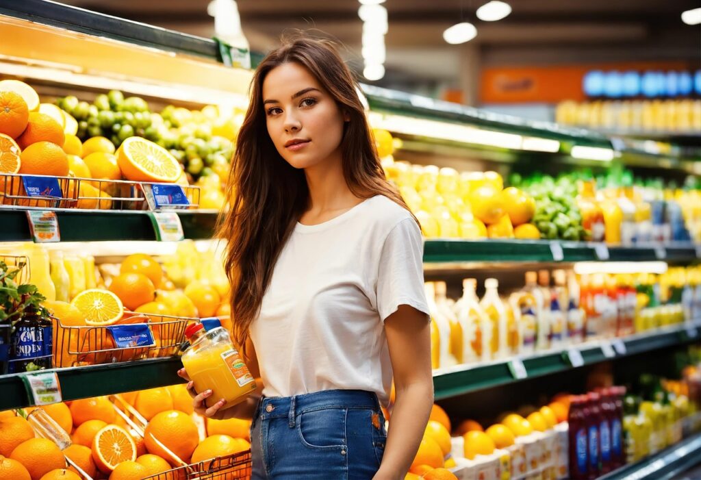 ai generated, woman, supermarket, grocery, shopping, retail, fashion, clothing, aisle, product, consumer, decision, selection, purchase, supermarket, supermarket, supermarket, grocery, grocery, grocery, grocery, grocery, retail, retail, retail, retail, retail, consumer