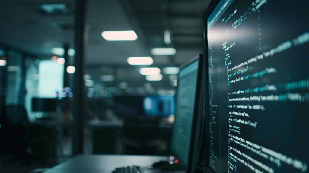 computer, monitor, code, office, programming, technology, workspace, software, development, tech, coding, screen, computer science, it, work, digital, contemporary, desktop, workplace, software engineering, computer monitor, programming code, tech office, software development, modern office, ai generated, programming, programming, programming, programming, programming, software, software development