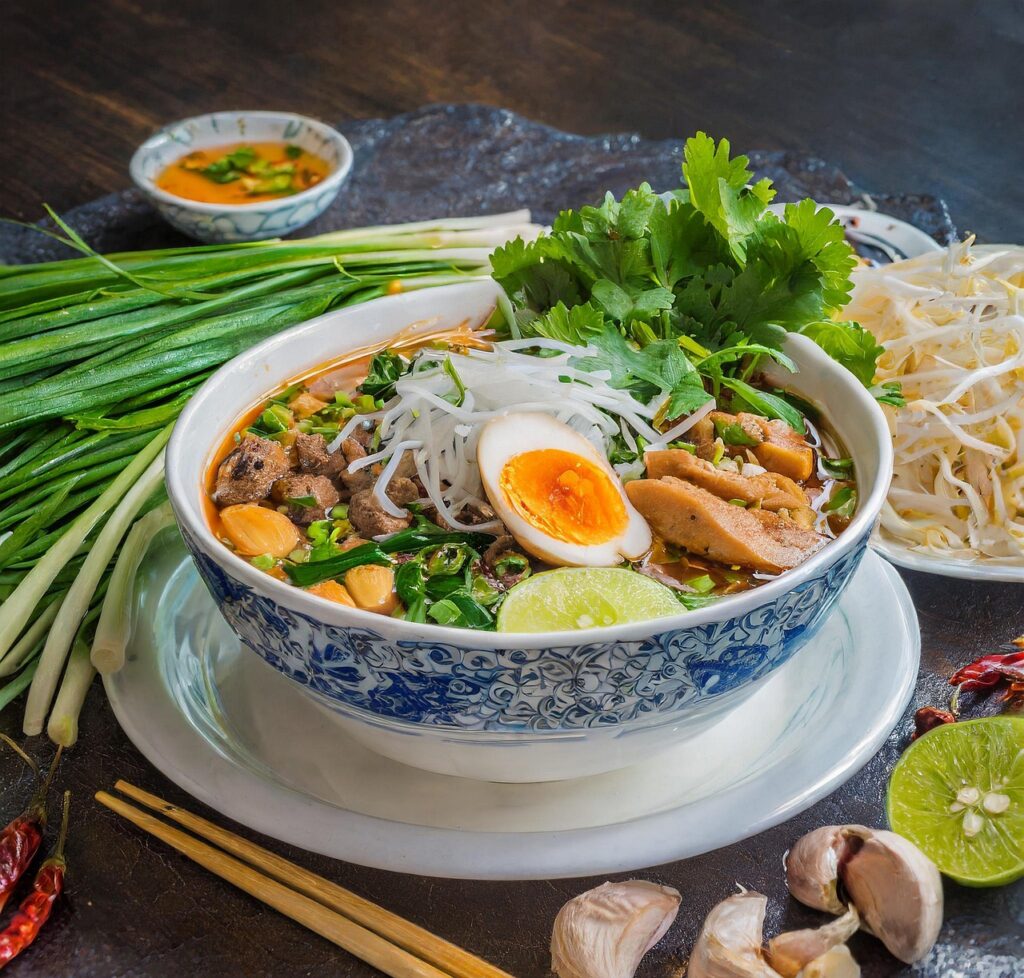 ai generated, bun dau mam tom, dish, meal, vietnamese cuisine, traditional, fermented shrimp paste