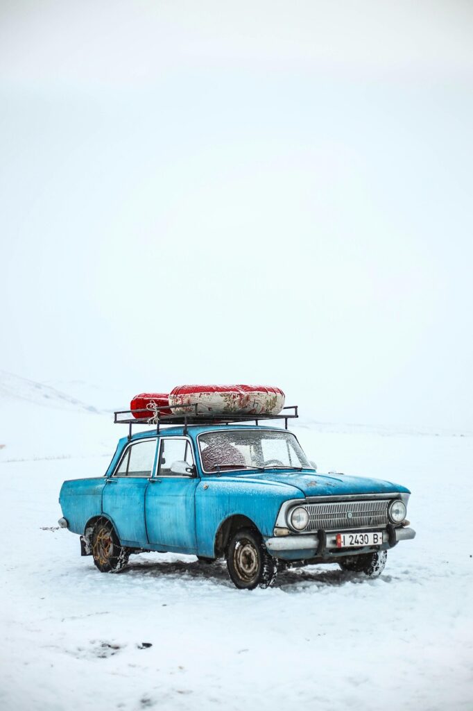 ai generated, vehicle, car, automotive, transportation, classic, luxury, old, nature, vintage, car wallpapers, winter, snow