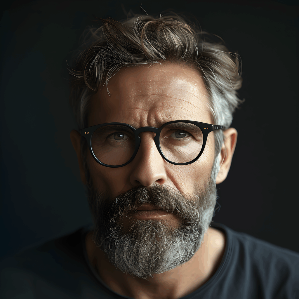 ai generated, man, portrait, male, adult, salt and pepper, older