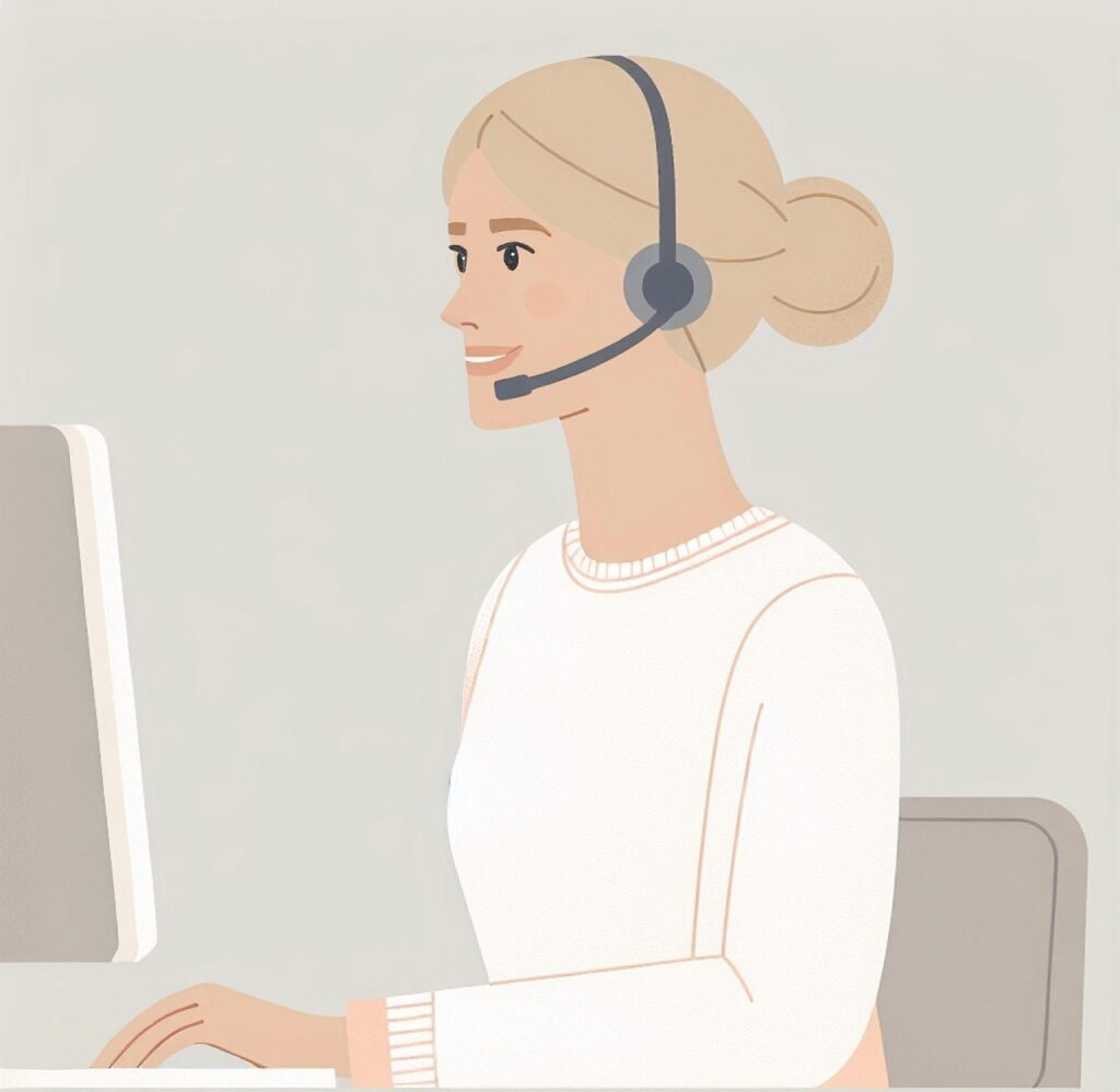 ai generated, woman, customer service, call center, operator, communication, headset, business, service, receptionist, headphones, agent, service oriented, telemarketer