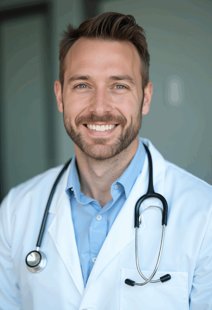 ai generated, doctor, male, health, male doctor, happy doctor, white doctor, hospital, medical, dentist, surgery, healthcare, medicine