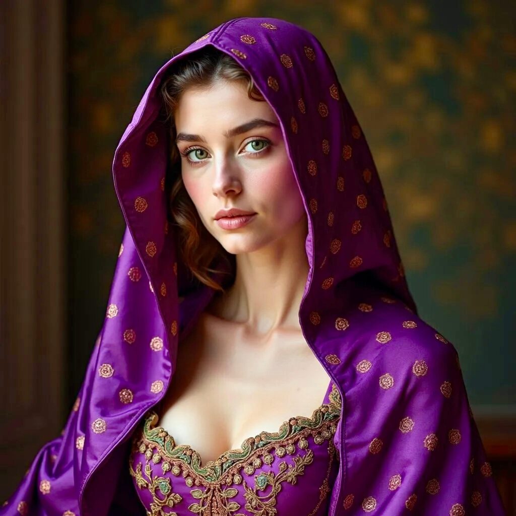 ai generated, portrait, woman, beautiful, shawl