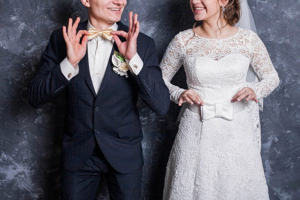 wedding, couple, marriage, groom, bride, pair, love, woman, romance, romantic, celebration, rings, husband, wife, elegant, decoration