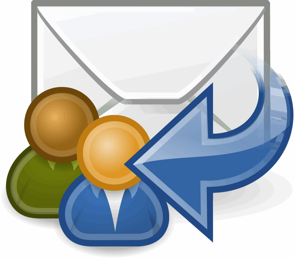 reply all, e-mail, email, letter, post, icon, arrow, blue, recipients, email, email, email, email, email