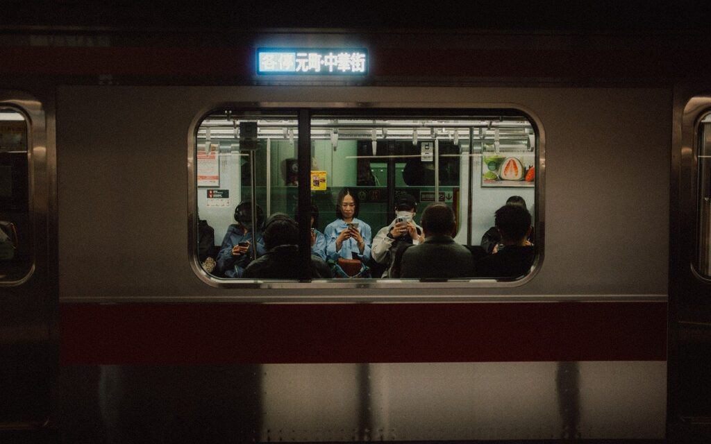 tokyo, japan, city, urban, subway, train, travel, transport, cinematic