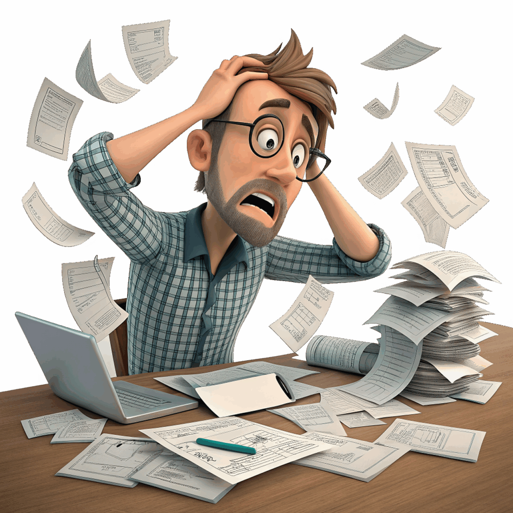 bills, taxes, money, payment, credit, finance, to pay, man, despair, stress, ai generated