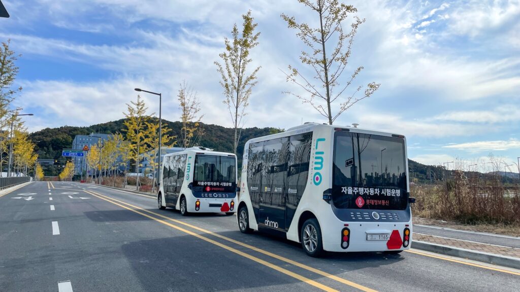 buses on the road