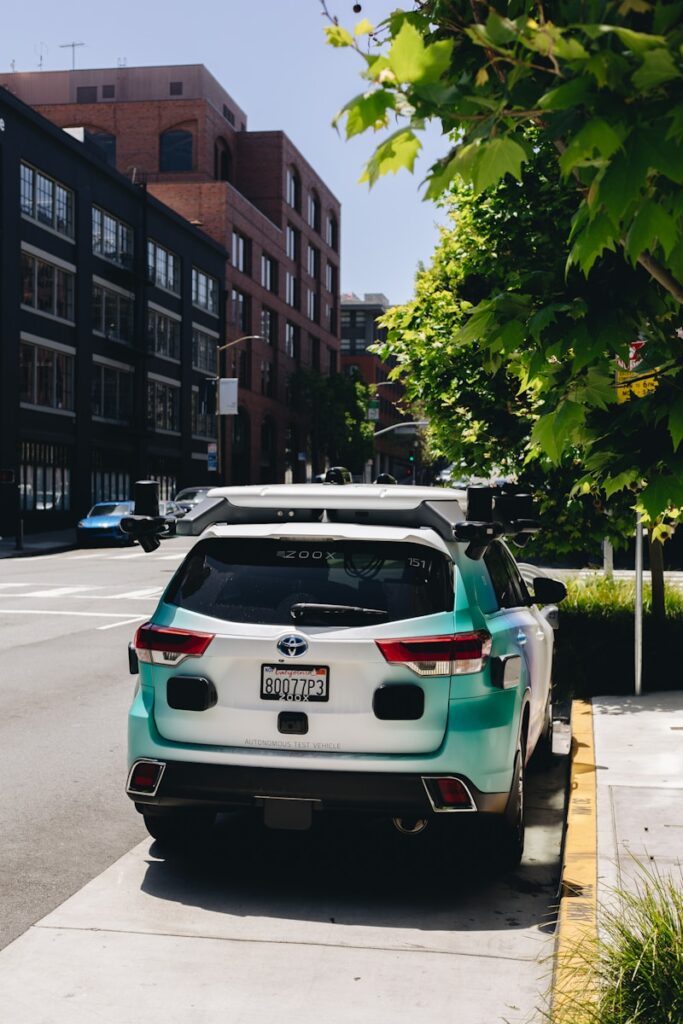 a car parked on the side of the road