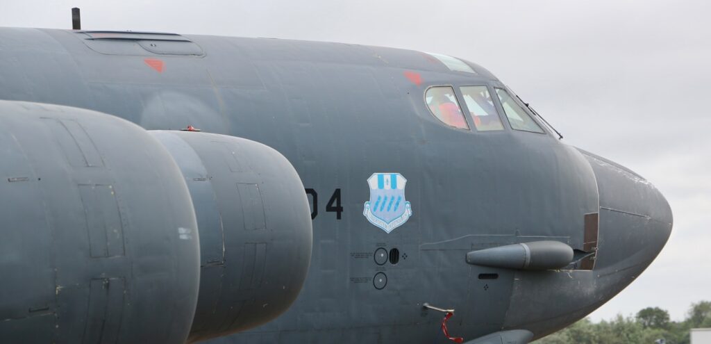 a close up of the nose of an airplane