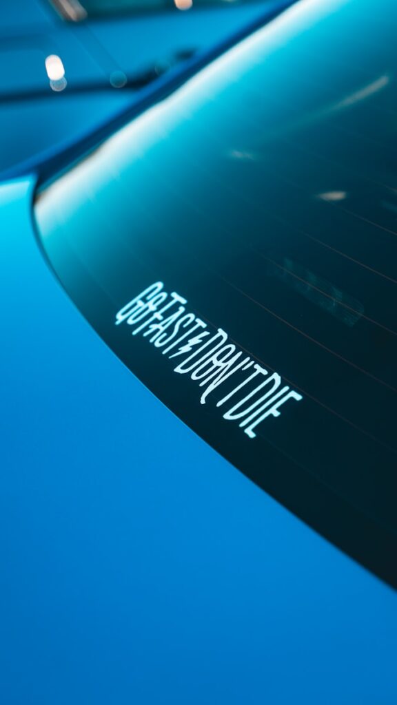 a close up of the hood of a car