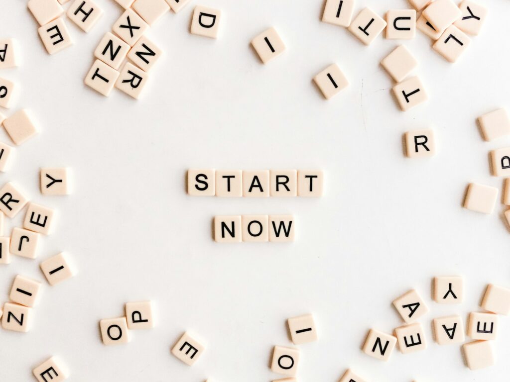 start now sign