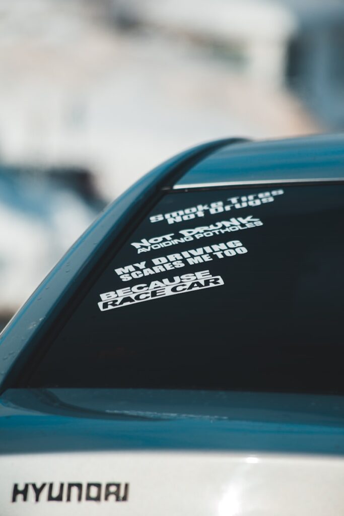 selective focus photography of gray Hyundai car