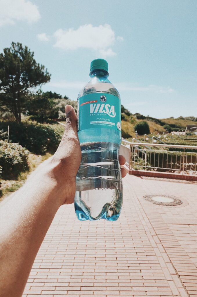 filled Vilsa bottle