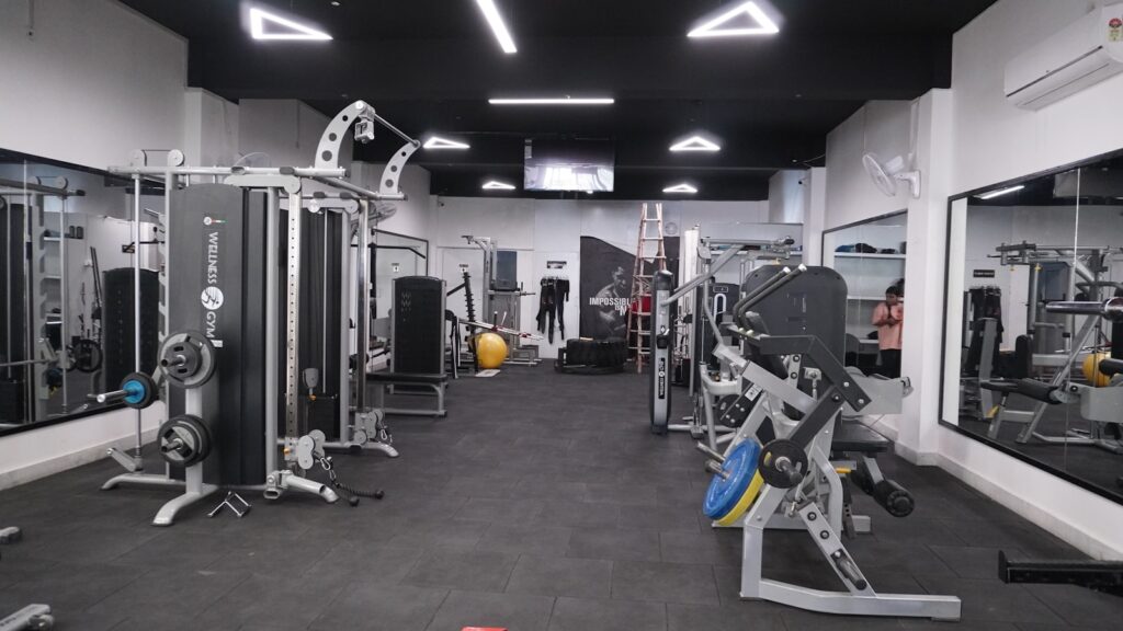 a room with machines and equipment