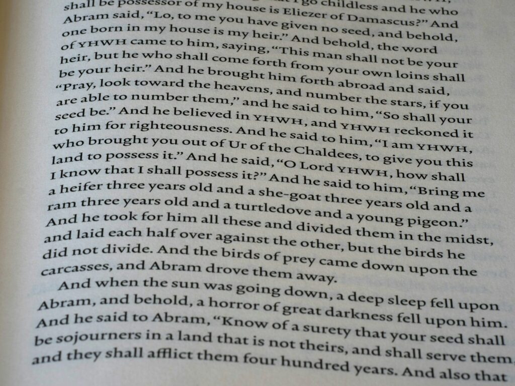 Text from a book page with religious scripture.