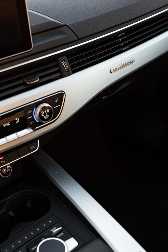 the inside of a car