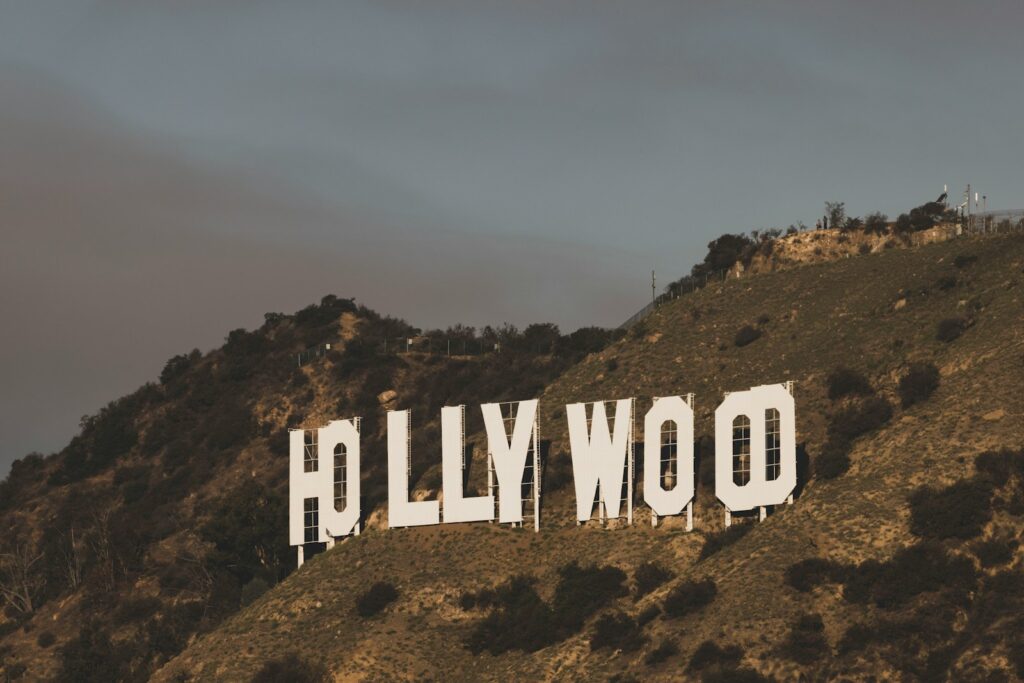 the hollywood sign on the side of a hill